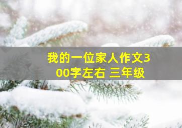 我的一位家人作文300字左右 三年级